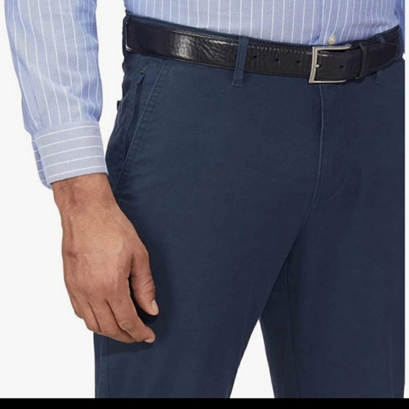 English Laundry 32x32 Cotton Blend Dusty Darl Blue Zipper Pocket Dress Pants